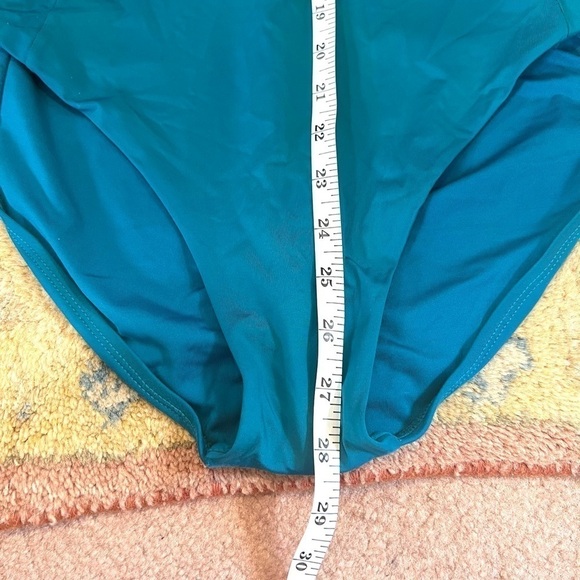 💙Laundry byShelli Segal,Turquoise Choker One Piece,Cool Back,Sexy,Beautiful - Picture 9 of 14